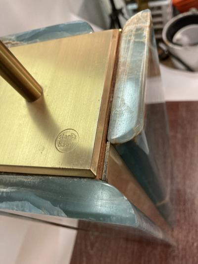 1970s Blue onyx table lamp by Starba Basel