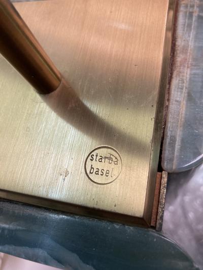 1970s Blue onyx table lamp by Starba Basel