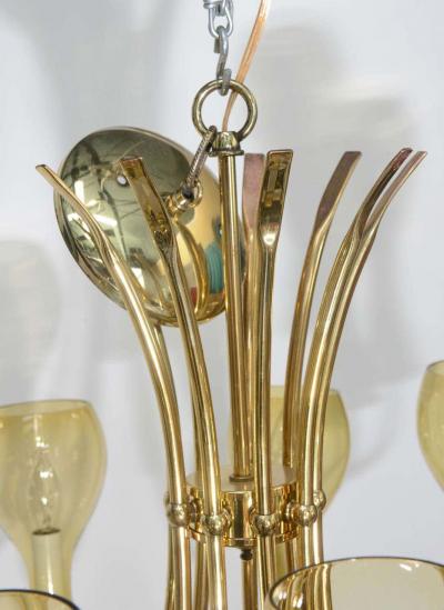 1970s Brass Chandelier