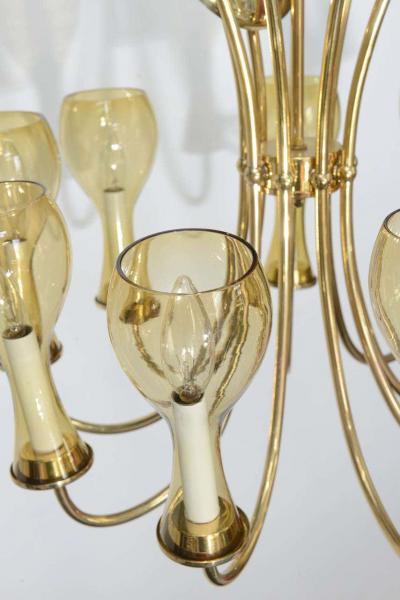 1970s Brass Chandelier