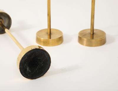 1970s Brutalist Brass Candle Holders Set Of 3