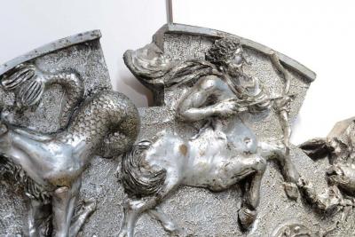 1970s Brutalist Zodiac Metallic Finish Mirror