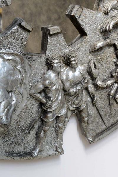 1970s Brutalist Zodiac Metallic Finish Mirror