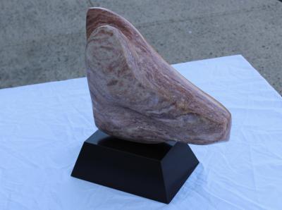1970s Carved Marble Abstract Dog Head Sculpture