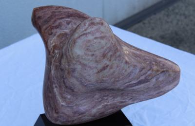 1970s Carved Marble Abstract Dog Head Sculpture