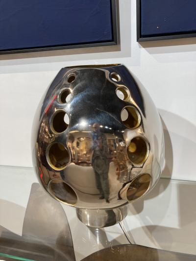 1970s Cast aluminium Organic table lamp