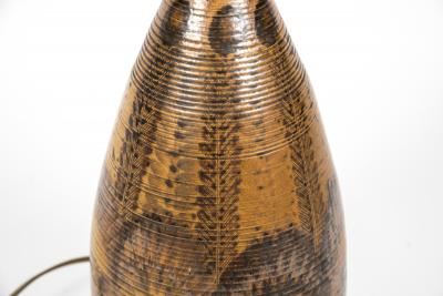 1970s Ceramic lamp signed Jean Jacques Courgeuille