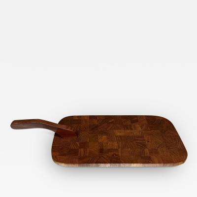 1970s Charcuterie Cheese Board Staved Teak