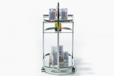 1970s Chrome Modernist Three Tier Bar Cart