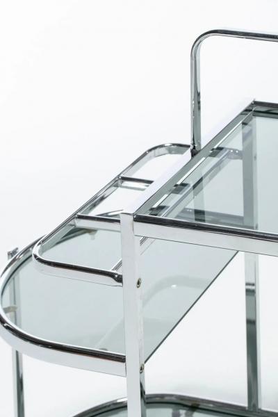 1970s Chrome Modernist Three Tier Bar Cart