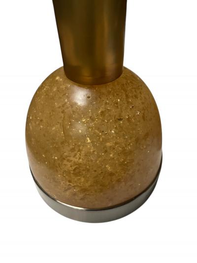 1970s Crushed ice table lamp by Marie Claude de Fouqui res