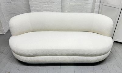 1970s Curved Sofa in Boucl 