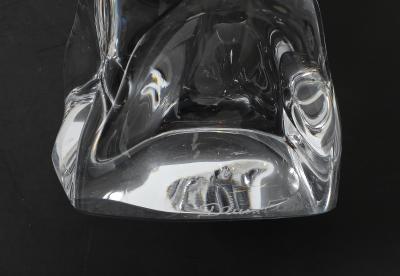 1970s Daum France Crystal Glass Candle Holders