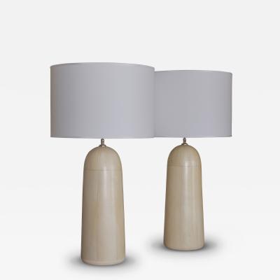 1970s Dome lamp in parchment a pair