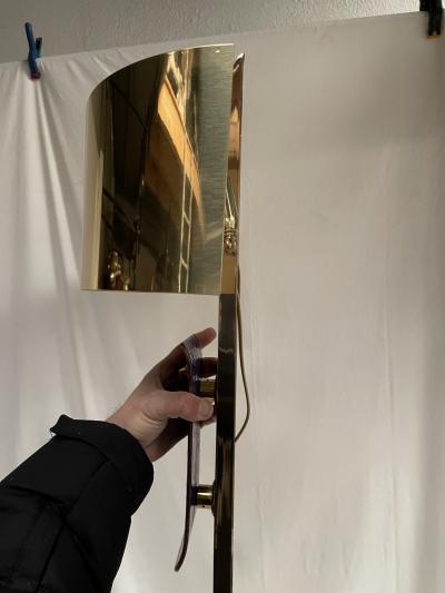 1970s Enameled and brass sculptural sconces