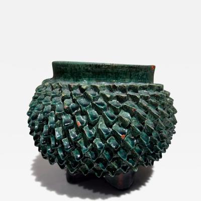 1970s Green Art Pottery Bowl Pi a Ceramics Michoac n Mexico