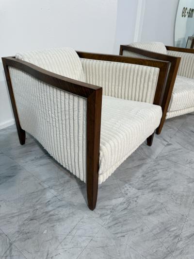 1970s Italian Modernist Lounge Chairs with Flared Frame