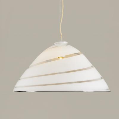 1970s Italian Murano glass swirl cone shaped pendant