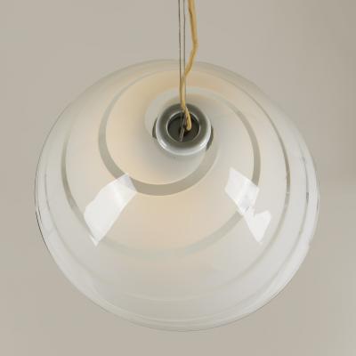 1970s Italian Murano glass swirl cone shaped pendant