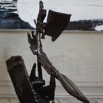 1970s Italian Steel Sculpture Brutalist Style