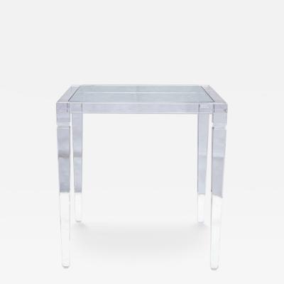 1970s Italian design clear perspex side table