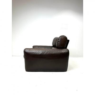 1970s Leather Lounge Chair by Tongiana Stefano
