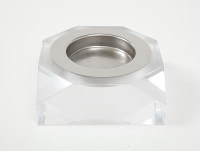 1970s Mid Century Modern Lucite Ashtray And Lighter Set