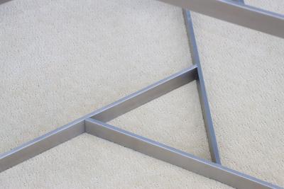 1970s Minimalist Stainless Steel With Round Glass Top Coffee Table