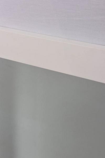 1970s Mod White and Chrome Mirror