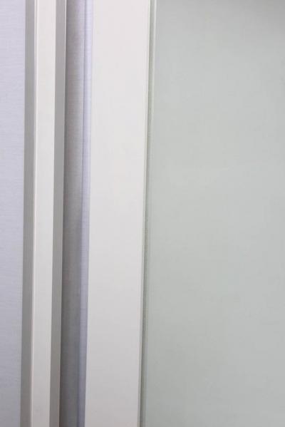 1970s Mod White and Chrome Mirror