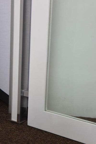 1970s Mod White and Chrome Mirror