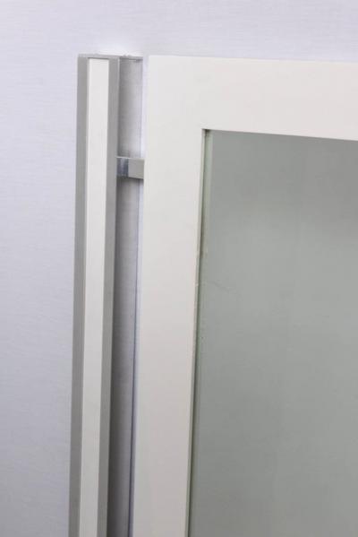 1970s Mod White and Chrome Mirror