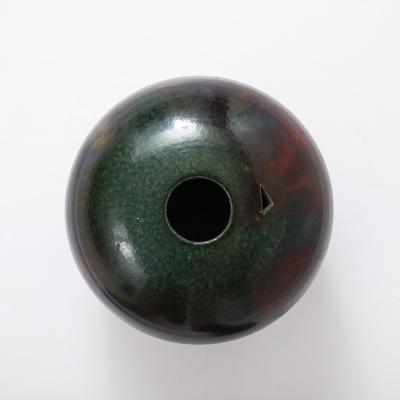 1970s Modernist Raku Signed Decorative Vase