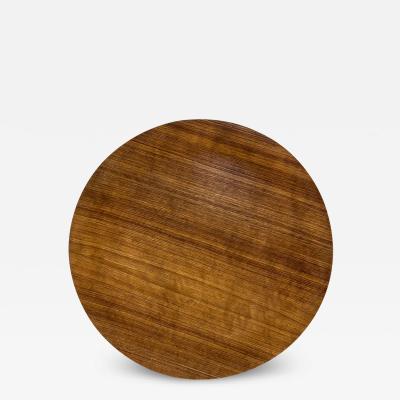 1970s Modernist Round Teak Wood Serving Plate