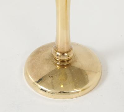 1970s Modernist Solid Brass Candle Holders Set Of 4