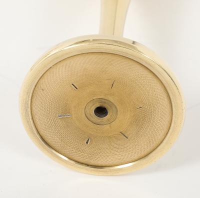 1970s Modernist Solid Brass Candle Holders Set Of 4