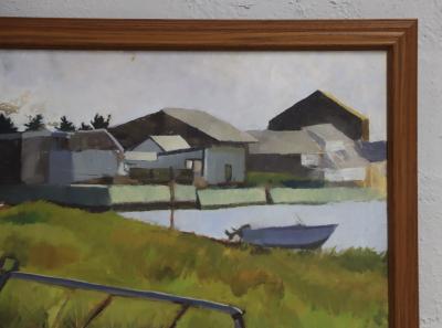 1970s Oil On Canvas Fire Island Pines Modern Painting