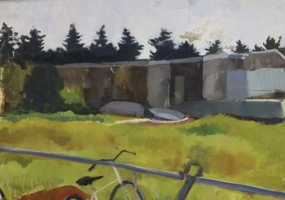 1970s Oil On Canvas Fire Island Pines Modern Painting