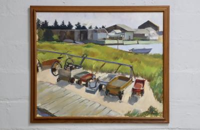 1970s Oil On Canvas Fire Island Pines Modern Painting