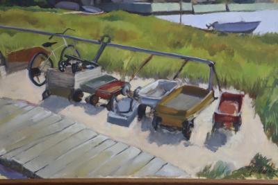 1970s Oil On Canvas Fire Island Pines Modern Painting