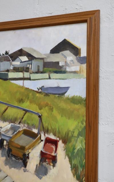 1970s Oil On Canvas Fire Island Pines Modern Painting
