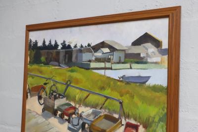 1970s Oil On Canvas Fire Island Pines Modern Painting
