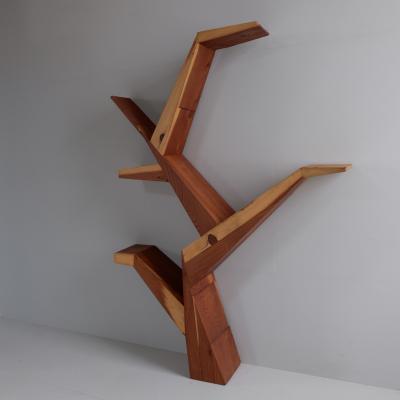 1970s Pitch Pine Sculptural Shelf Italy