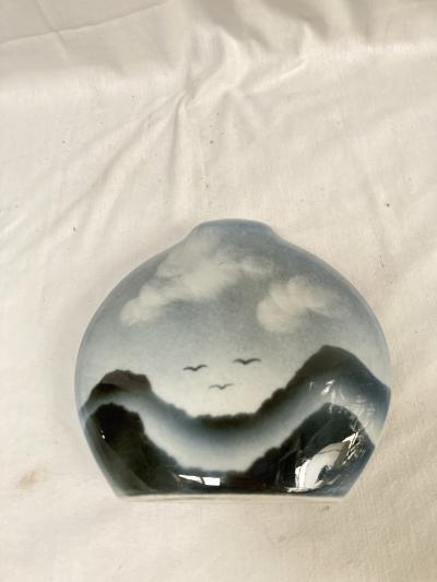 1970s Porcelain vase by Virebent