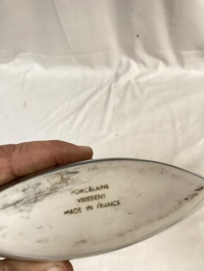 1970s Porcelain vase by Virebent