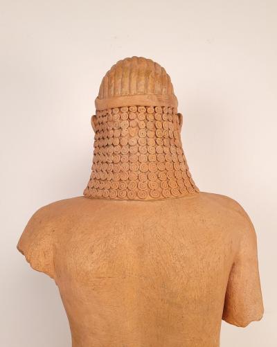 1970s Pottery Statue of a Koros on Later Stand California circa 1975