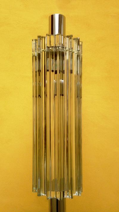 1970s Rare Low Floor Lamp Veninis Trilobo Glasses