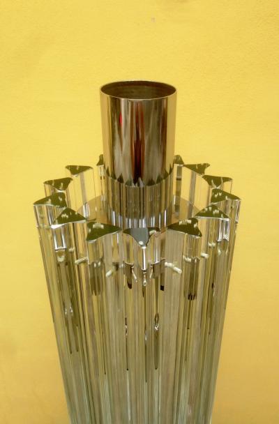 1970s Rare Low Floor Lamp Veninis Trilobo Glasses