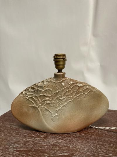 1970s STudio Pottery ceramic lamp signed D Prioton