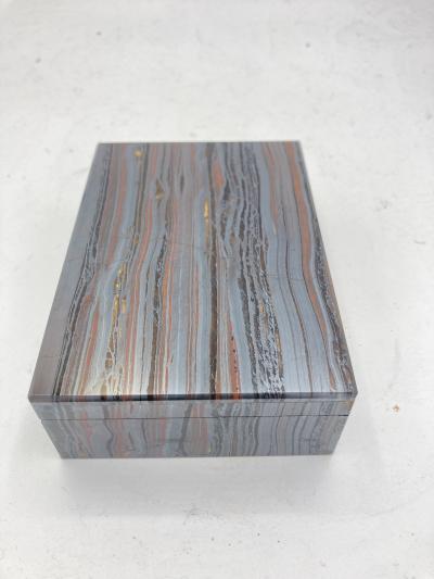 1970s Semi precious stone decorative boxe